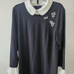 Cece. Dress. Size L. Color:  black and white